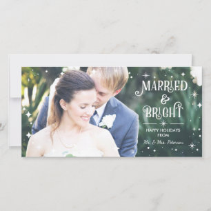 Married & Bright, Christmas Photo Card, Holidays Holiday Card