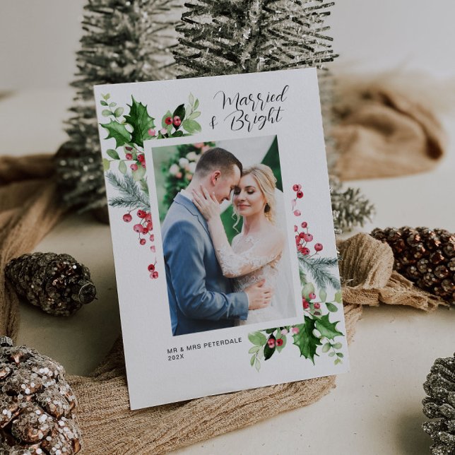 Married & Bright christmas wedding announcement (Creator Uploaded)