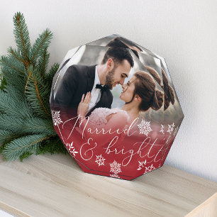 Married & Bright   Christmas Wedding Photo Block