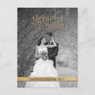 "Married & Bright" Custom Christmas Card