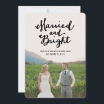 Married & Bright | Holiday Photo Card<br><div class="desc">All photography is displayed as a sample only and is not for resale. This product is only intended to be purchased once sample photos are replaced with your own images.</div>
