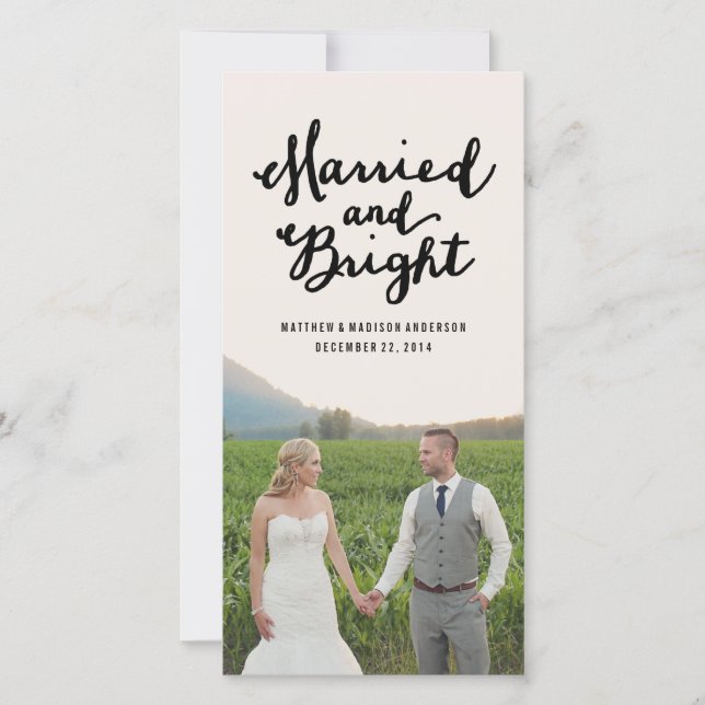 Married & Bright | Holiday Photo Cards (Front)