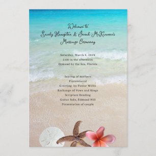 Married By the Sea Short Beach Ceremony Program