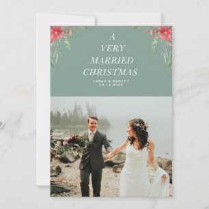 married christmas holiday wedding announcement