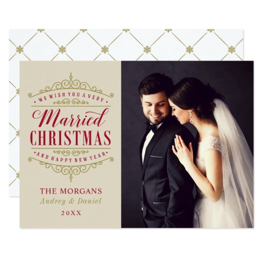 Married Christmas | Newlywed Photo Holiday Card