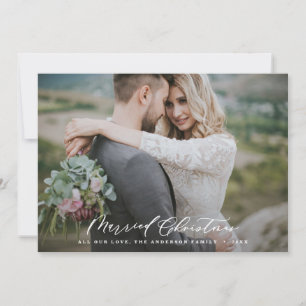 Married Christmas painted floral photo holiday