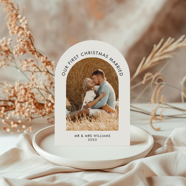 Married Christmas Photo Arch Christmas Card (Creator Uploaded)