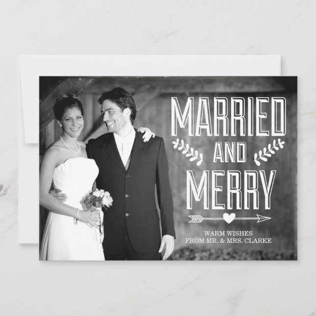 MARRIED CHRISTMAS PHOTO CARDS (Front)