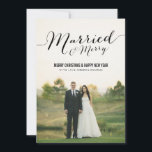 Married Christmas Photo Flat Cards<br><div class="desc">These holiday cards are fun & festive!</div>