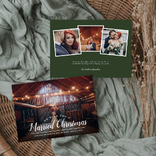 Married Christmas Photo Overlay Holiday Card