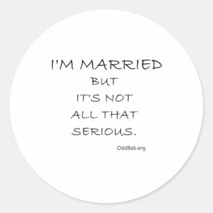 Married Classic Round Sticker