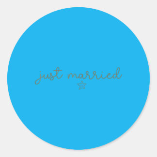 Married Coquette Starfish Beach Bride Groom Classic Round Sticker