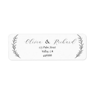 Married Couple Return Address Labels