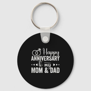 Married Couples Lovers, Happy Anniversary To My Mo Key Ring