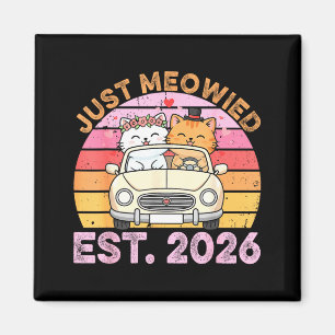 Married Est 2026 Honeymoon Wedding Couples Magnet