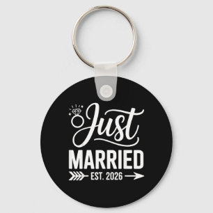 Married Est 2026 Wedding Wife Mr Mrs Bride Groom 3 Key Ring