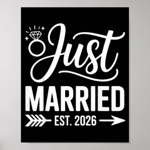 Married Est 2026 Wedding Wife Mr Mrs Bride Groom 3 Poster