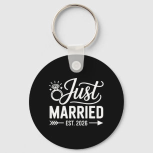 Married Est 2026 Wedding Wife Mr Mrs Bride Groom 6 Key Ring