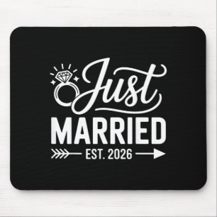 Married Est 2026 Wedding Wife Mr Mrs Bride Groom 6 Mouse Pad
