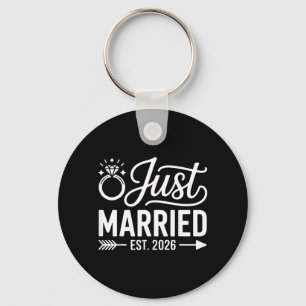 Married Est 2026 Wedding Wife Mr Mrs Bride Groom 7 Key Ring