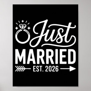 Married Est 2026 Wedding Wife Mr Mrs Bride Groom 7 Poster
