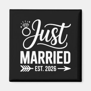 Married Est 2026 Wedding Wife Mr Mrs Bride Groom Magnet