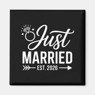 Married Est 2026 Wedding Wife Mr Mrs Bride Groom Magnet