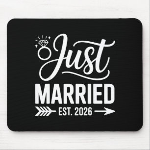 Married Est 2026 Wedding Wife Mr Mrs Bride Groom Mouse Pad
