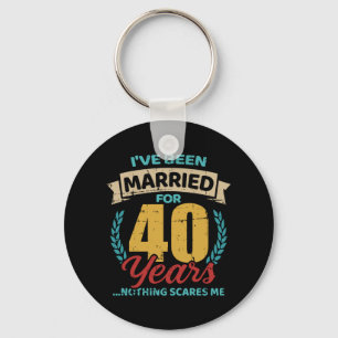 Married for 40 years 40th wedding anniversary key ring