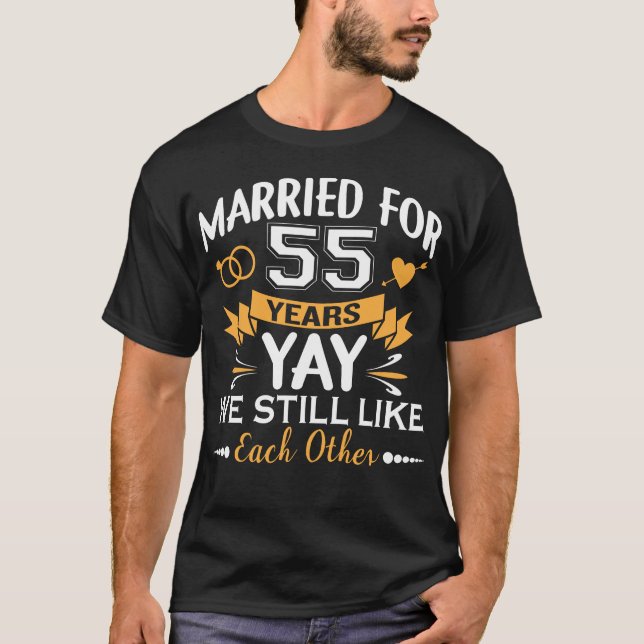 Married For 55 Years 55th Wedding Anniversary T-Shirt (Front)