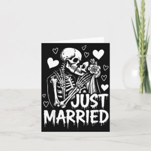 Married Gothic Skeletons Wedding Party Spooky Vibe Card