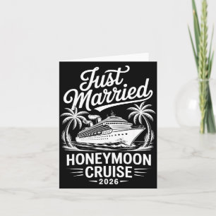 Married Honeymoon Cruise 2026 Tropical Bride Groom Card