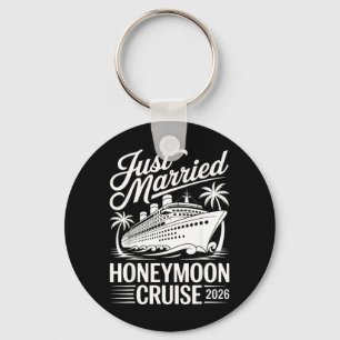 Married Honeymoon Cruise 2026 Tropical Bride Groom Key Ring