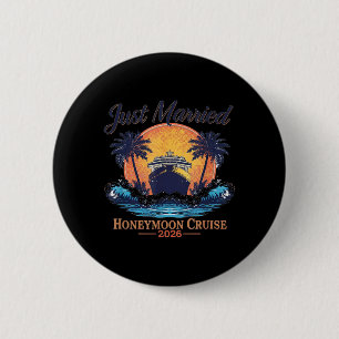 Married Honeymoon Cruise 2026 Wedding Trip Ocean 6 Cm Round Badge