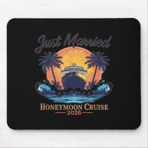 Married Honeymoon Cruise 2026 Wedding Trip Ocean Mouse Pad
