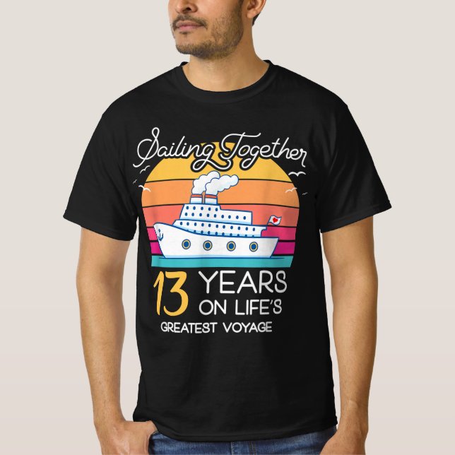 Married in 13 Years Wedding Anniversary Cruise-Rec T-Shirt (Front)