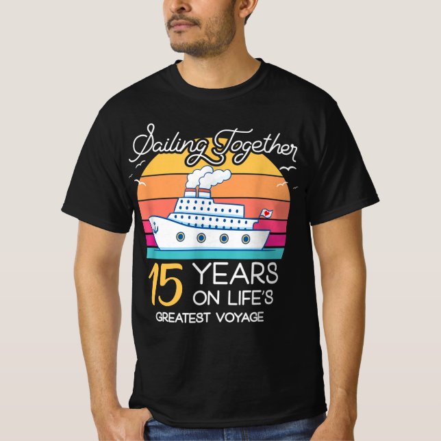 Married in 15 Years Wedding Anniversary Cruise-Rec T-Shirt (Front)