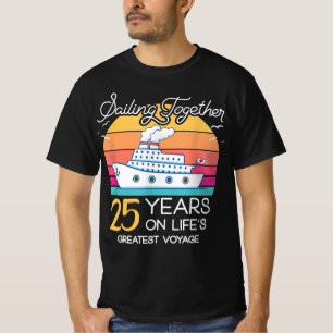 Married in 25 Years Wedding Anniversary Cruise-Rec T-Shirt