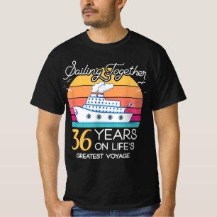 Married in 36 Years Wedding Anniversary Cruise-Rec T-Shirt