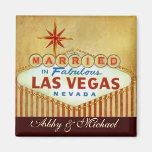 Married in Fabulous LAS VEGAS Magnet