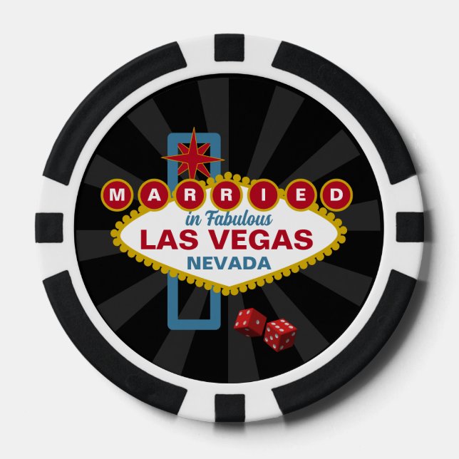 Married In Fabulous Las Vegas Poker Chip Wedding (Front)