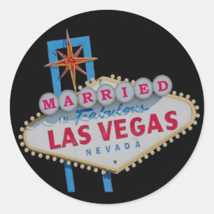 MARRIED In  Fabulous Las Vegas Sticker