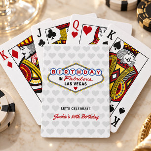 Married in Fabulous Las Vegas Wedding Monogram Playing Cards
