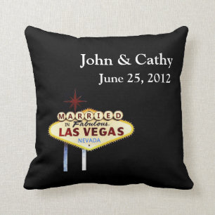 MARRIED In Las Vegas Personalised American MoJo Pi Cushion