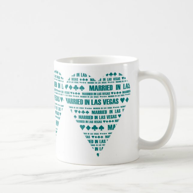 Married in Las Vegas teal/white mug (Right)