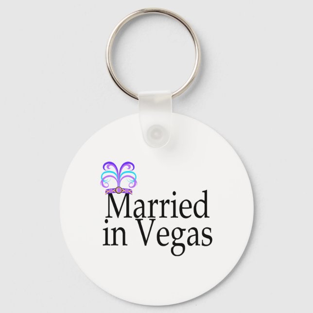 Married In Vegas Key Ring (Front)