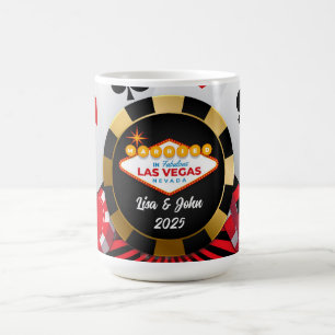 Married in Vegas Poker Chip Mug 