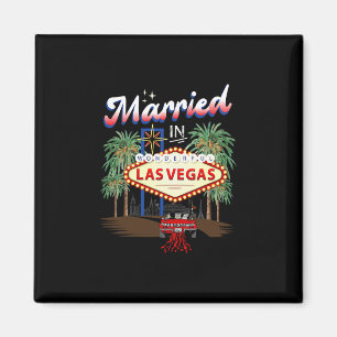 Married In Wonderful Las Vegas Wedding Party Match Magnet