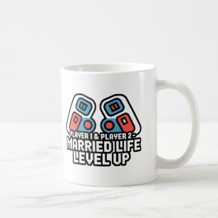 Married Life Level Up Gamer Art Coffee Mug