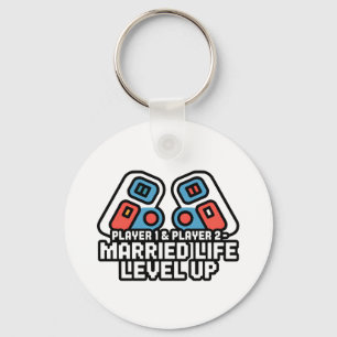 Married Life Level Up Gamer Art Key Ring